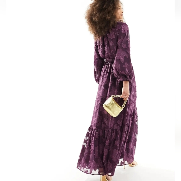 NWT ASOS | High Neck Jacquard Statement Maxi Dress 10/12/14 - Picture 5 of 10